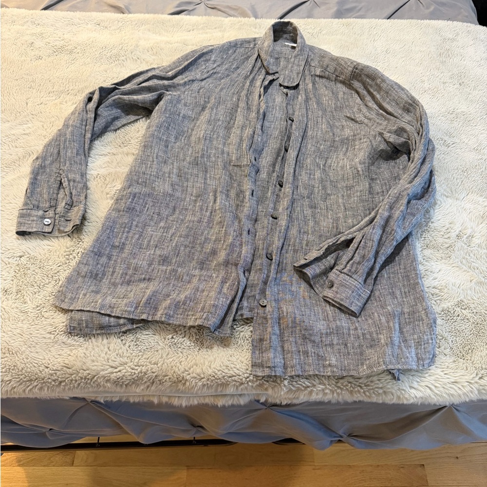 Gray Button-Up Shirt